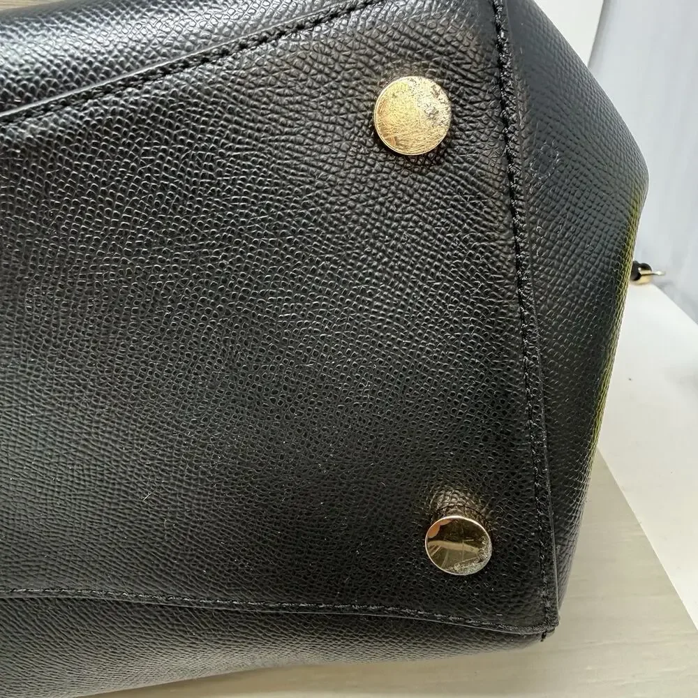 Michael Kors Limited Edition Voyager Pebbled Leather Love Tote Black Bag Purse
